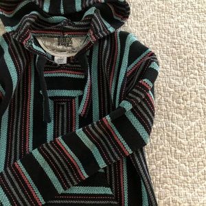Hippie stripped hooded sweater Senor Lopez small